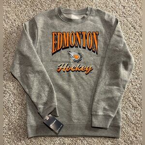 New Edmonton Oilers Reverse Retro Grey Fanatics Sweatshirt - Adult Size L - NWT